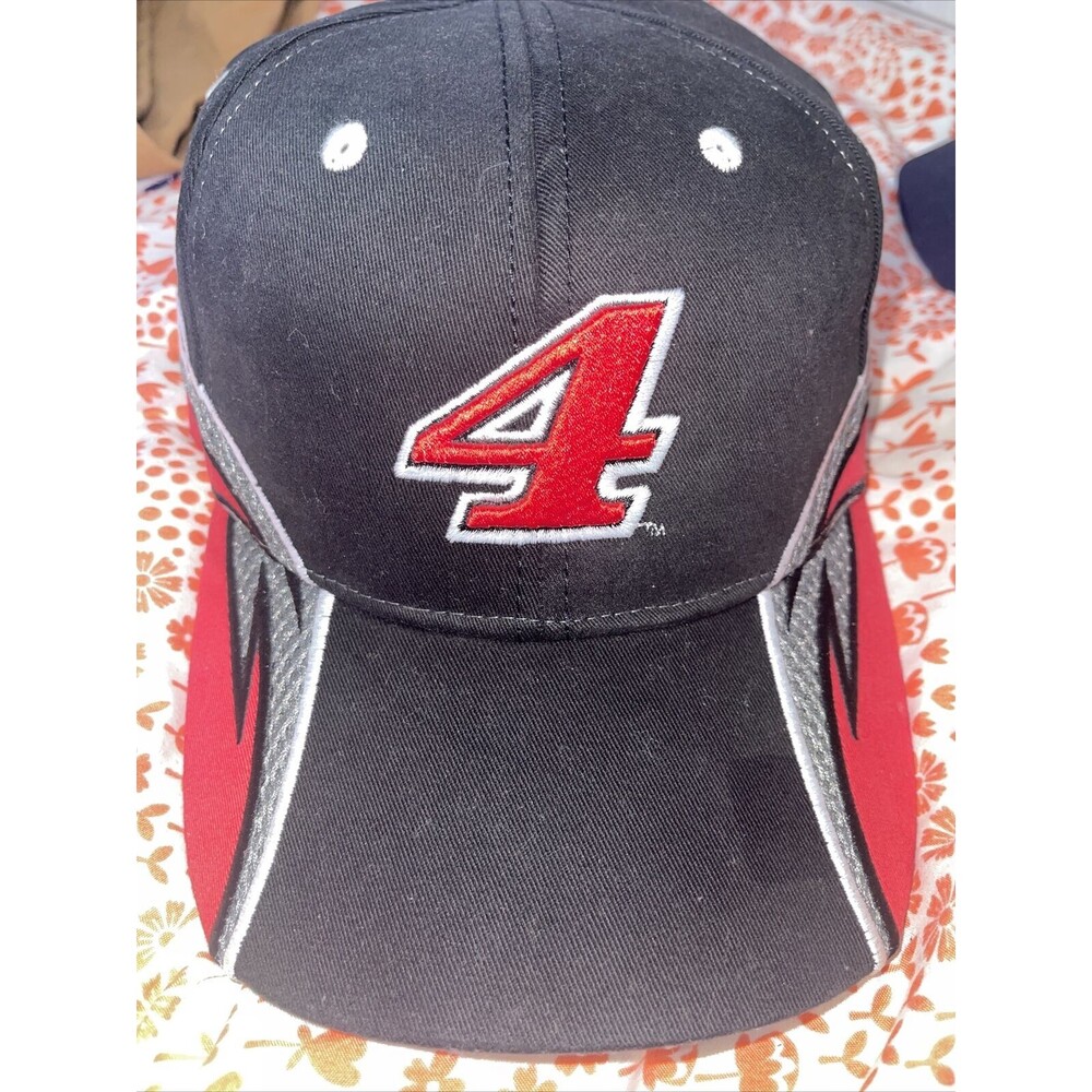 Nascar Kevin Harvick #4 Stewart Haas Racing Adjustable Hat  Mens Black/red/gray